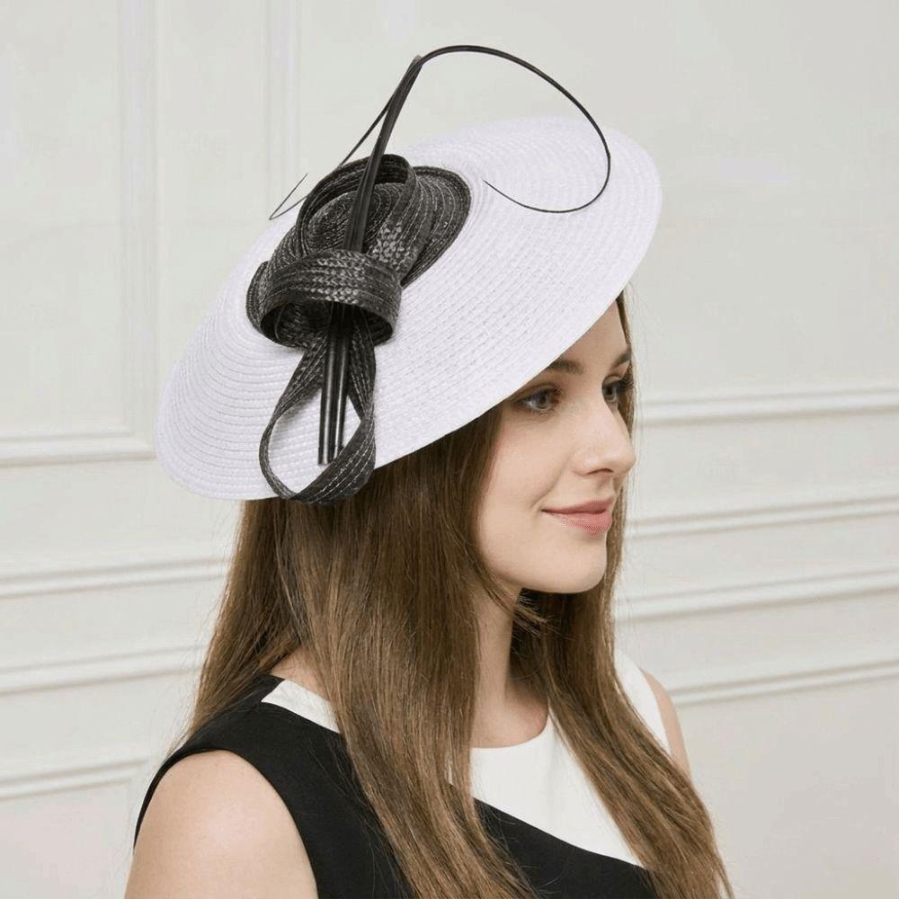 Headband Style Wide Brim Fascinator Elegant Sunscreen Hat Fashion Mesh Fascinator Women’s