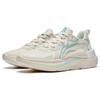 Li Ning Qing You Fabric Synthetic Leather Non-Slip Wear-Resistant Low-Top Sports Casual Shoes Women Sneaker Light-Blue AGLT058-1