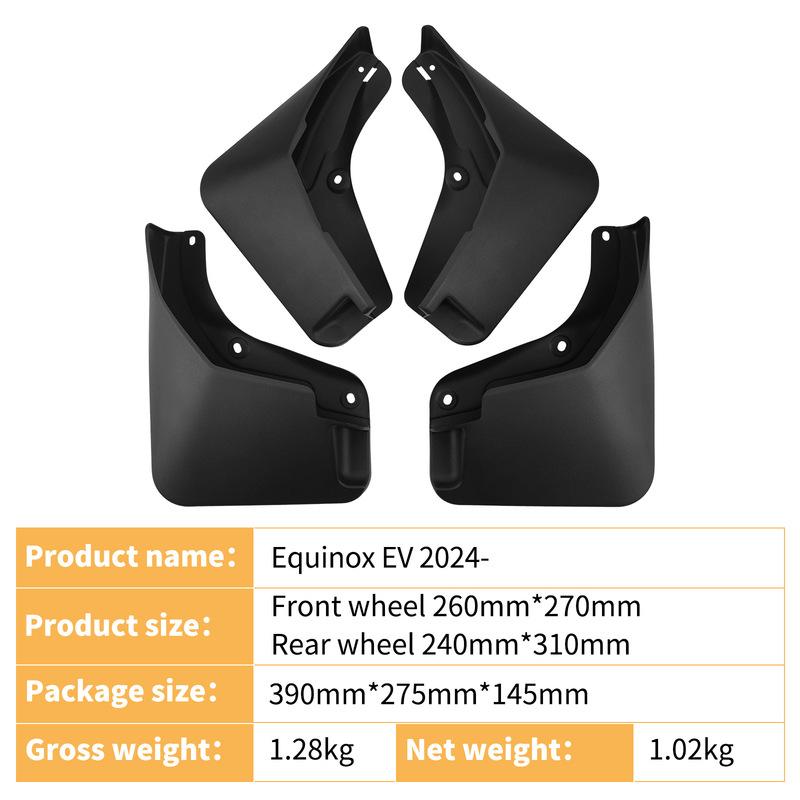 Car Accessories For Chevrolet Equinox EV 2024-2025 Car Fender Skin Easy Tallation Wheel Protector Anti-Splash