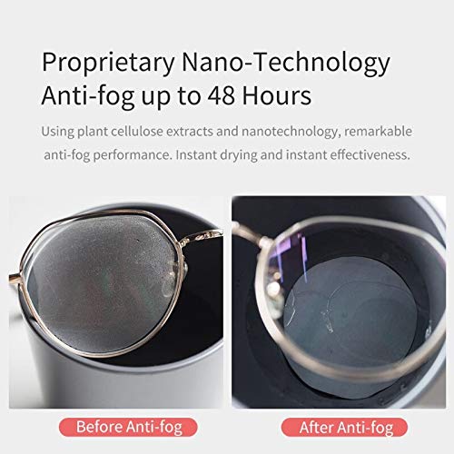 AUGEN by VisionsIndia Anti-Fog Lens Wipes Pre-Moistened Anti-Fog Wipes Spectacles, Eyewear, Glasses, Goggles, Camera Lens & Antifog with Masks (P