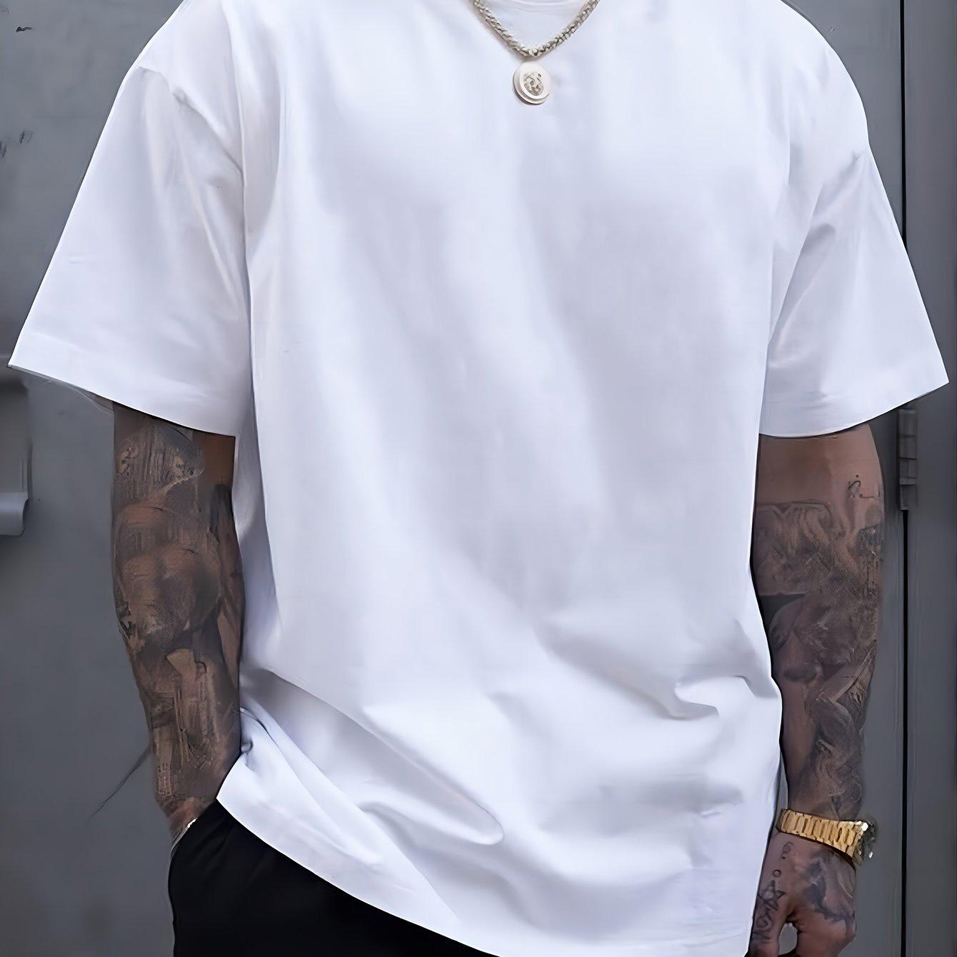 

Summer men s 100% pure cotton casual sports loose plus size whatever letter printed comfortable round neck short sleeved T-shirt XXL