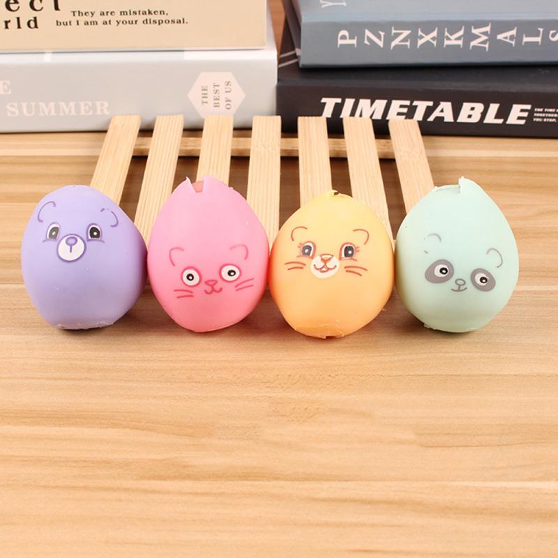 Pressure  Relief  Naughty  Egg Vent Ball Cute Face Expression Pinch Vent Toy Colorful Squeeze