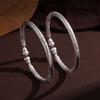 White Copper Silver-plated Enamel Color Gourd Flower Opening Bracelet Female National Style Silver Bracelet for Girlfriend and Girlfriend Gift