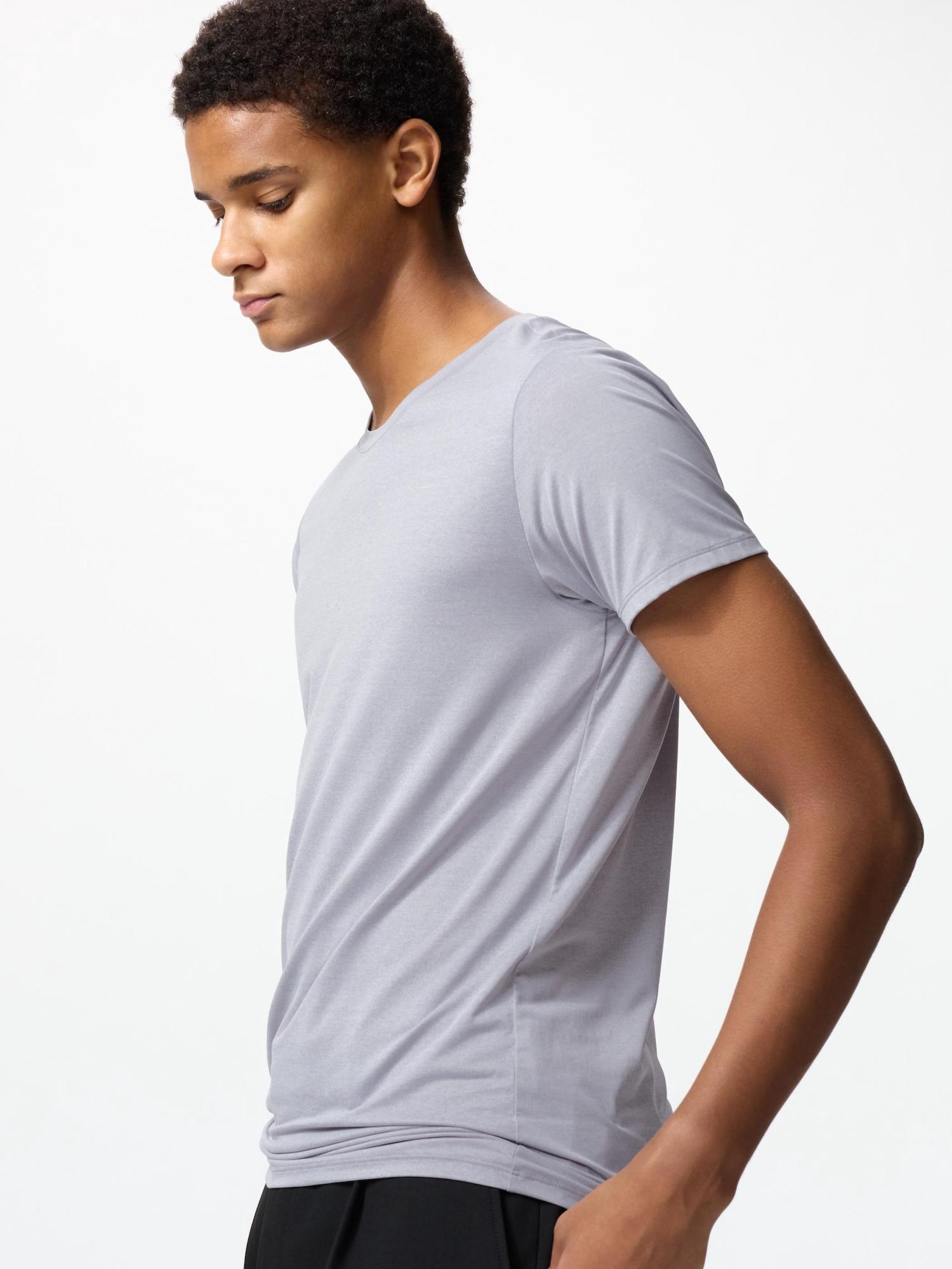 

Футболка Uniqlo Airism с круглым вырезом и коротким рукавом 02 LIGHT GRAY/MEN 4XL