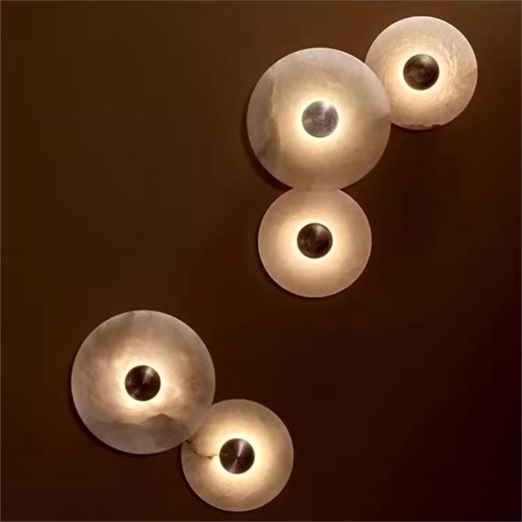 Modern Marble Wall Lamp for Living Room, Bedroom, & Hallway