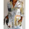 2026 Damen Langarmshirt Herbst Neu 3D Bedrucktes Streetwear Damenhemd Hawaiianisches Hemd