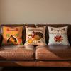 Thanksgiving cute turkey Cushion Cover Soft Reversible  Durable Pillow Cover  MultiScene Use for Home  Car Daily Comfort