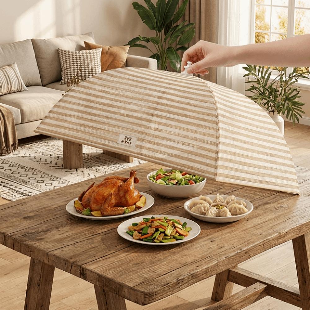 Anti-Mosquito Dish Covers Folding Food Preservation Cover Portable Mesh Food Cover  Kitchen