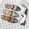 Sapatos casuais de couro padrão crocodilo plataforma sapatos de casamento juventude estilo britânico vestido de negócios