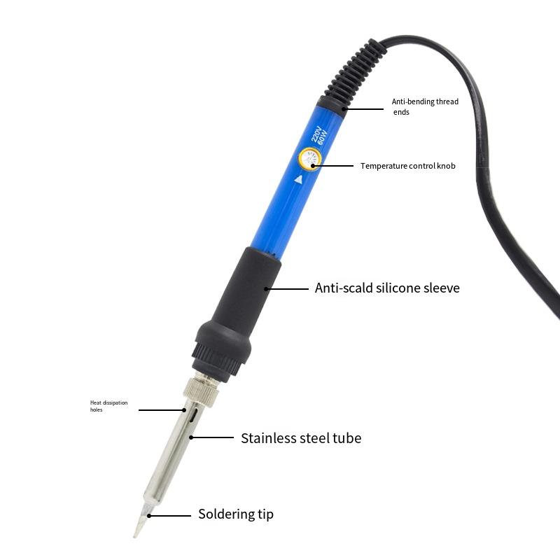 1 buc Fier de lipit electric cu control al temperaturii Albastru Casnic Mic Set fier de lipit electric cu control al temperaturii