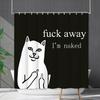 Shower Curtain Waterproof And Mildew-Proof Digital Printing English Alphabet Shower Curtain Bathroom Shower Cloth Partition Curtain Free Of Punching