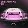 360 Degrees Rotation Kids Bumper Car, 12V Waltz Car with Remote Control, Dual Joystick, Music, Lights, Pink