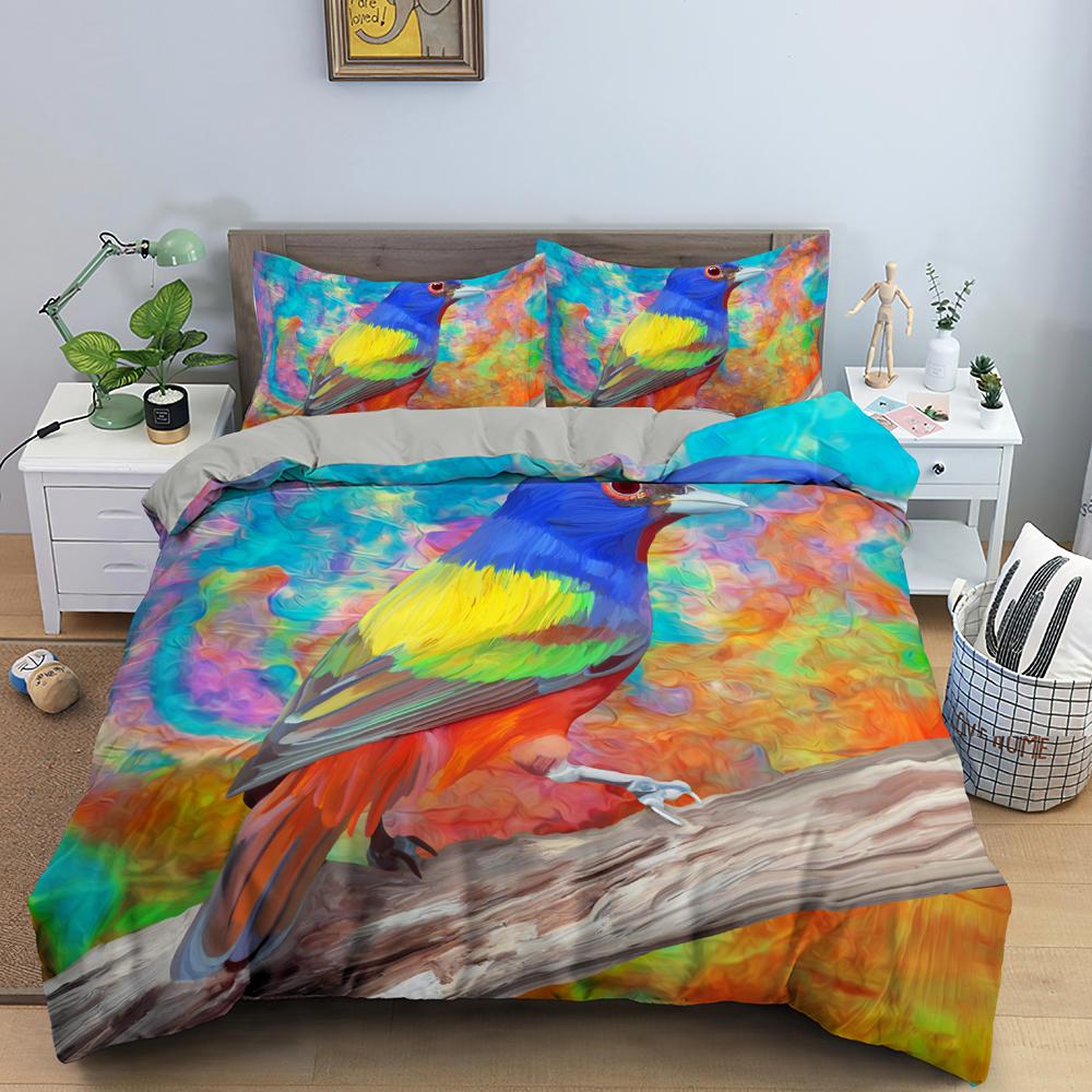 Eagle Duvet Cover Animal Bedding Set Queen King Size For Kids Teens Adults White Black Wildlife 2/3pcs Polyester Quilt Cover