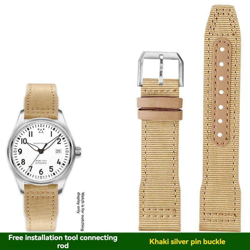 Voor IWC pilot Mark XVIII Spitfire Portugal serie outdoor sporten nylon canvas horlogeband voor heren 20 21 22MM