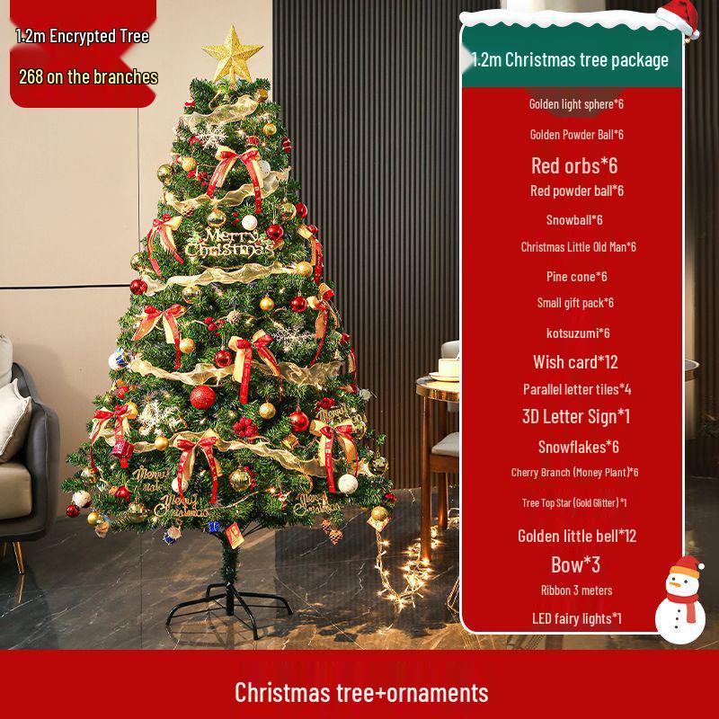 

High-End Ins Style Christmas Tree DIY Set with Lights and Ornaments for the Living Room