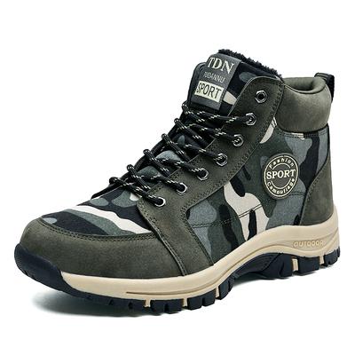 Paar Winterstiefel für Damen Camouflage Plüsch Warm Schneestiefel Herren Rutschfeste Stiefel