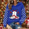 Women's Christmas Print Long Sleeve Top Casual Comfortable Winter Blouse for Holiday Wear