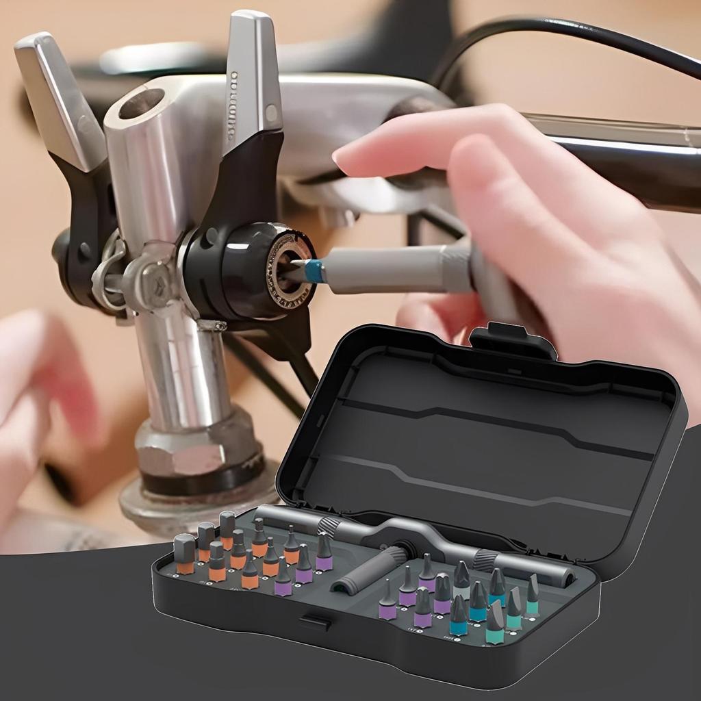 Ratchet Screwdriver Set Multifunctional Wrench Kit 24-in-1 Portable Ratchet Wrench Set for Electronics Home Mechanic Industrial