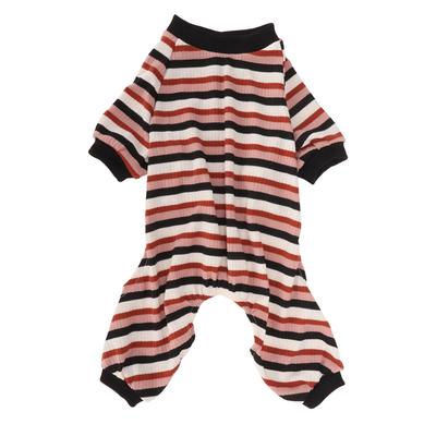 Pyjama pour Chien Rayé Classique Léger Chaud Confortable Extensible Combinaison Vêtements pour Chien pour Printemps S