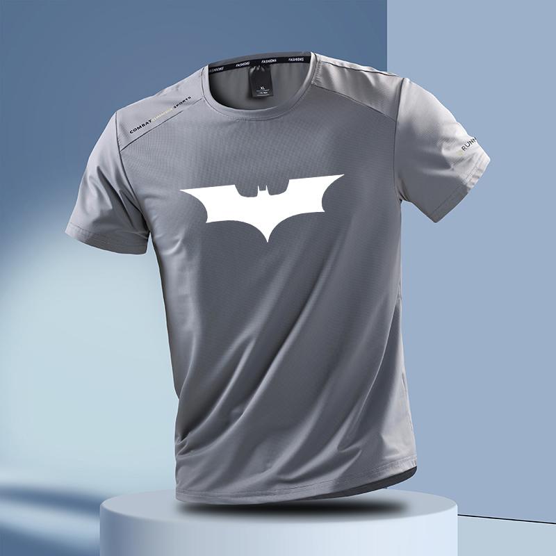 Men's Running Quick Drying T-shirts Breathable Hiking Fishing Tees Soft Outdoor Sports Short Shirt Summer
