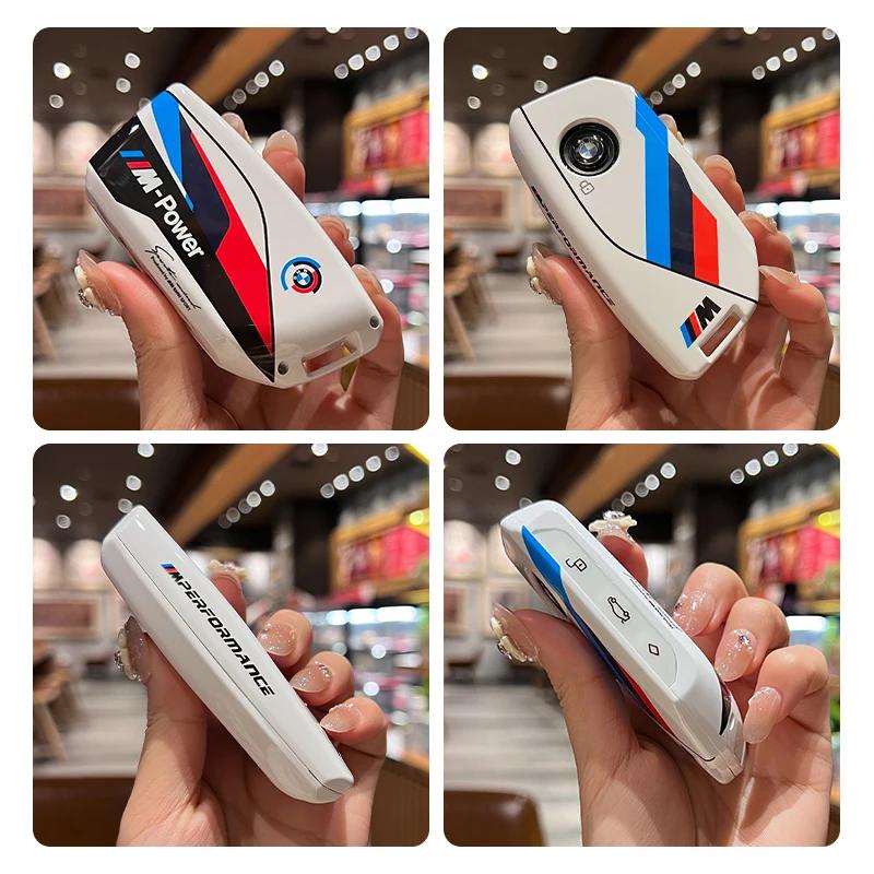 ABS Racing stickers Car Remote Key Case Cover For BMW M G07 X7 LCI U11 X1 G70 7 Series G09 XM F98 X4M LCI G18 X5 G81 M3 I20 IX