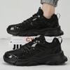 Luksus Gull Sneakers Menn Glansfulle Plattform Fritids Herresko Mote Mesh Lettvekt Treningssko Herresko zapatillas de hombre