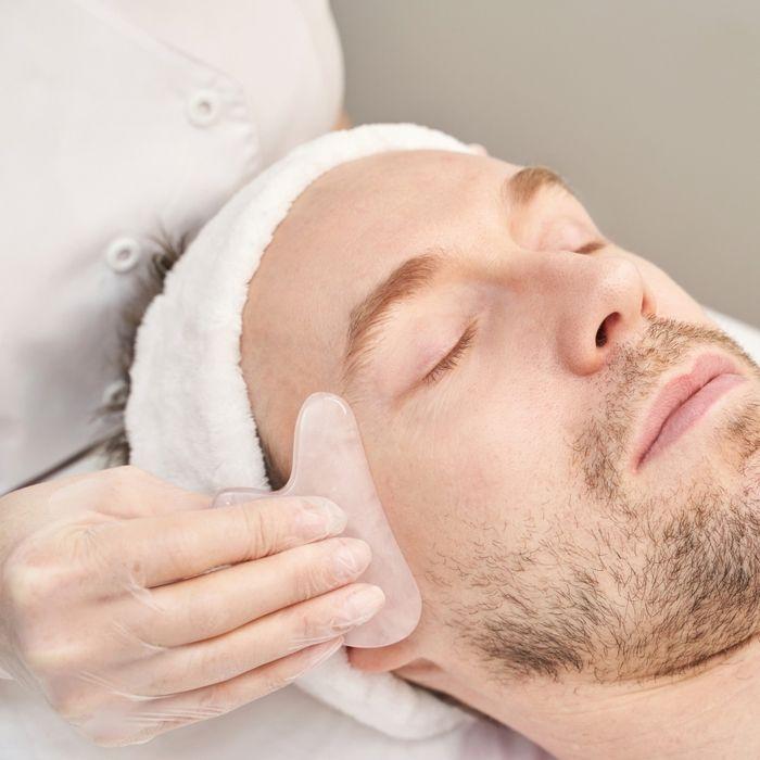 Accessoire de beauté - SUN &amp; SIA - Gua Sha - Quartz Rose - Anti-âge - Effet Bonne Mine