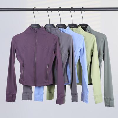 Women's Slim Fit Yoga Running Jacket with Stand-Up Collar - Lulu Original Tag