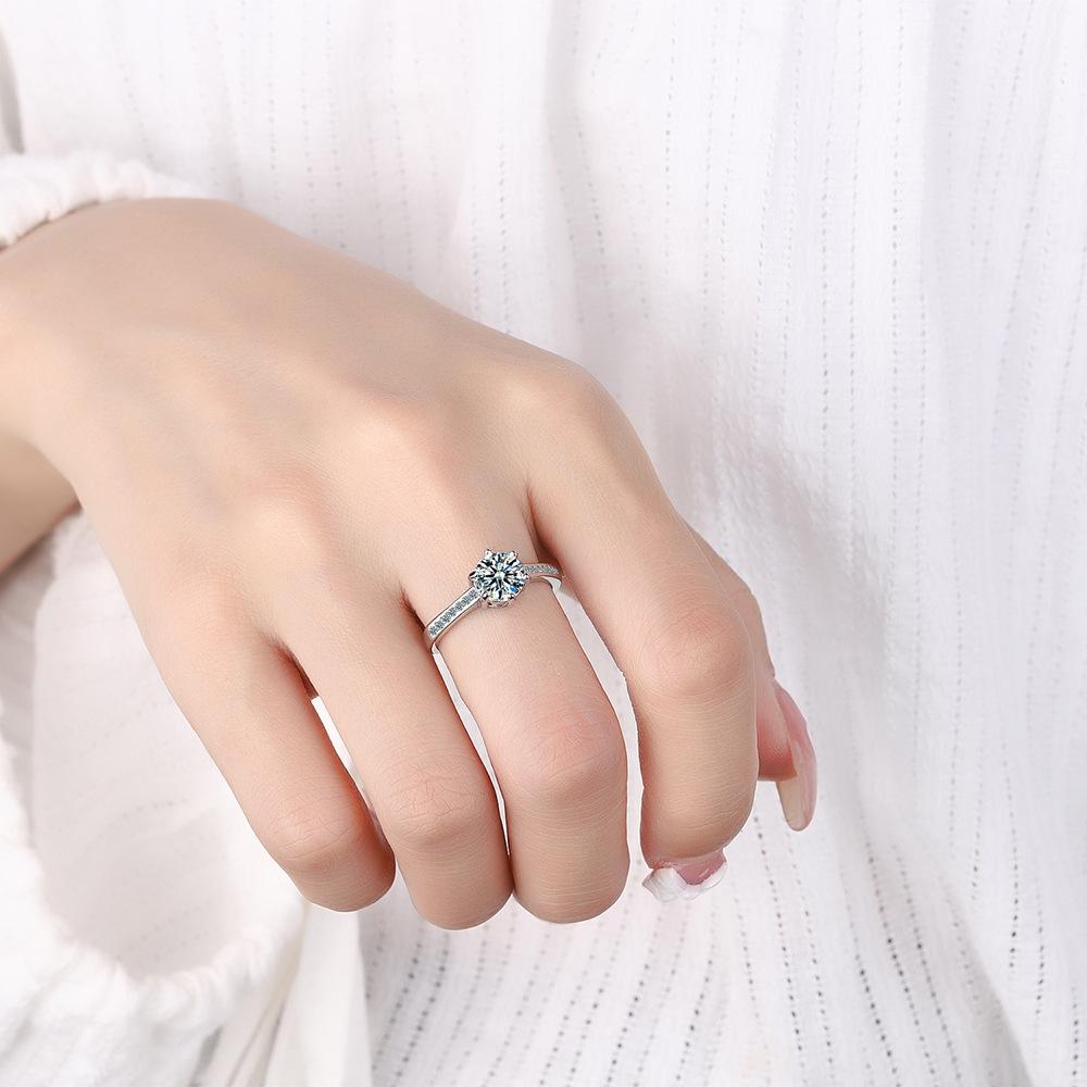 Lindon Clasic Argintit Inel Zircon Bijuterii Doamnelor Nunta Promisiune Cadou de petrecere