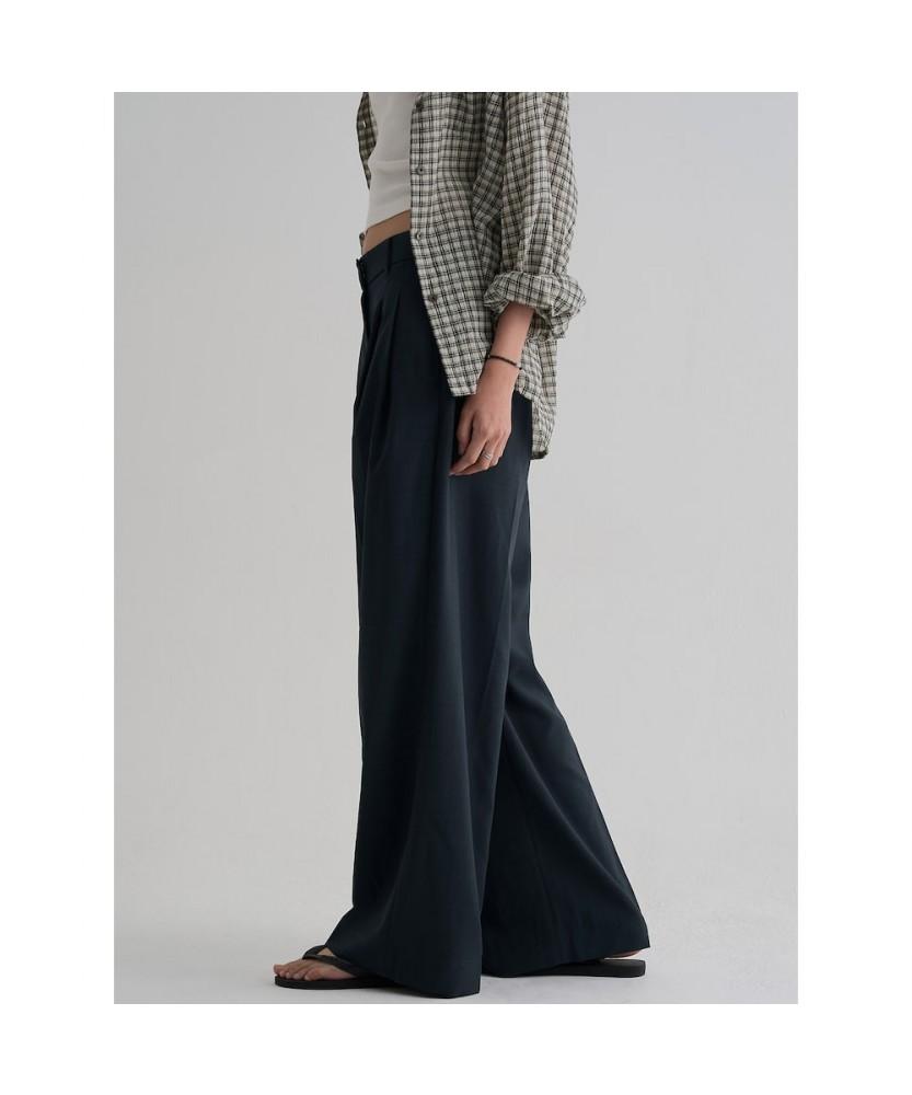 8SECONDS Summer Double-Pleat Wide Slacks Ash
