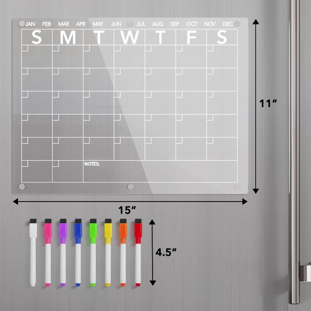 Acrylic Acrylic Dry Erase Board Magnetic Magnetic Acrylic Dry Erase  Kitchen Organization