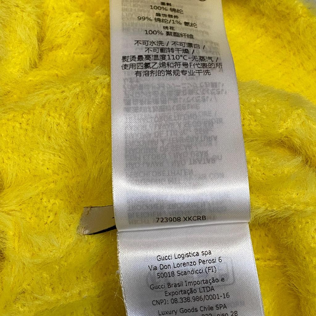 Used GUCCIsweater yellow cotton/polyester Women