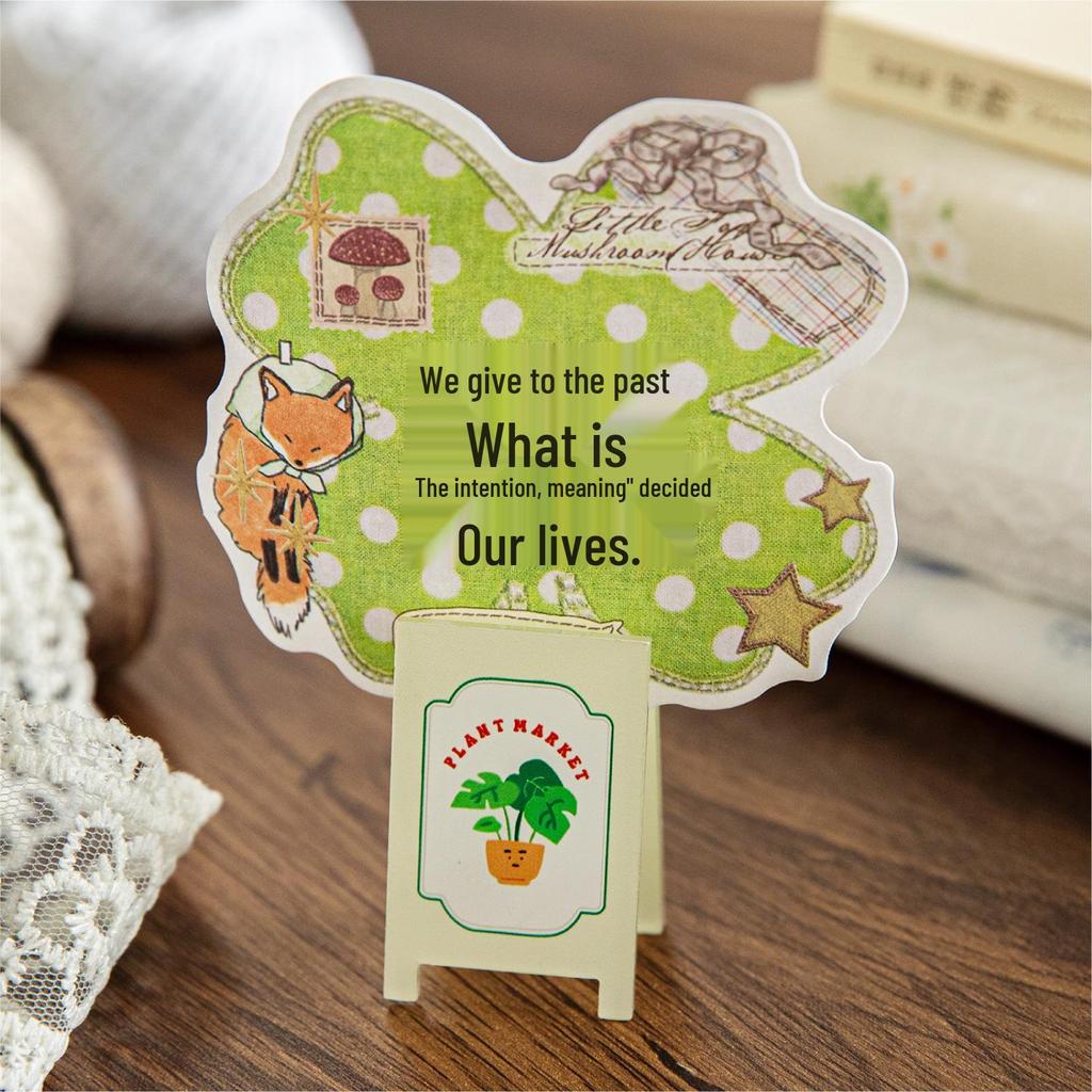 Penny's Retro Patchwork Sticky Notes - Handmade Box Series for Students, Office, and Reminders