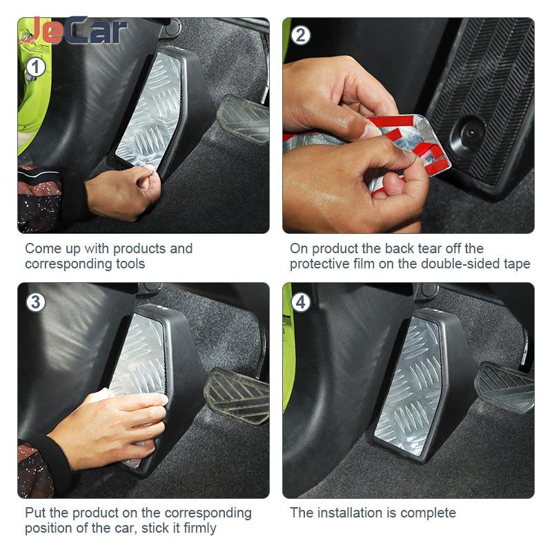 Din aliaj de aluminiu, picior stâng, tampoane anti-alunecare pentru pedale de mașină, suport pentru picioare, capac de protecție, potrivit pentru Suzuki Jimny -