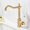 Faucet with Swivel Spout Retro OldWorld Single Lever Mixer for Kitchen, Laundry Room