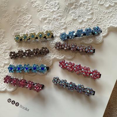 Zarif Yapay Elmas Çiçekli Saç Tokası, Saç Klipsi, Kadınlar için Rafine ve Yüksek Kaliteli Saç Tokası