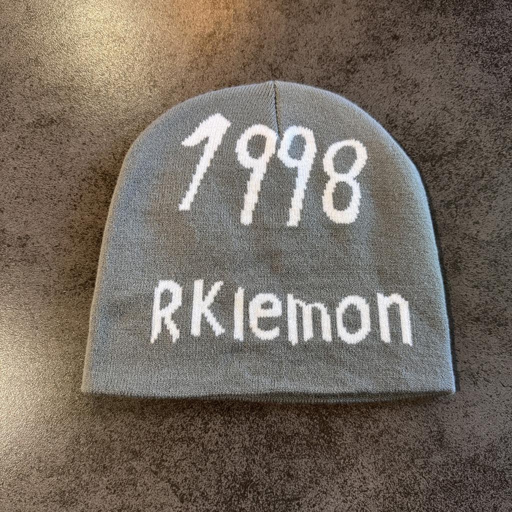 1998 Rkiemo Letter Knit Cap For Fall Casual And Streetwear Looks Hat Gift