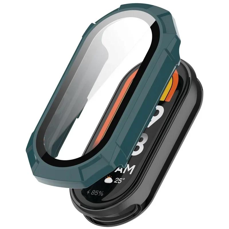 Tempered glass+Case for Xiaomi mi band 9/8/7 PC bumper screen protector smartwatch miband 6/5/4 HD film+Cover on smart band 8