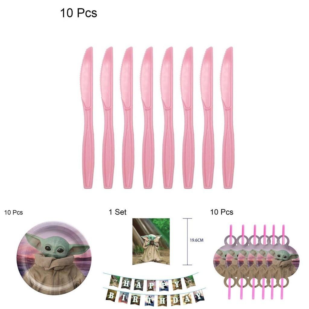 Yoda Kids Theme Birthday Party Decor Supply With Plates Cups Banner Balloons**