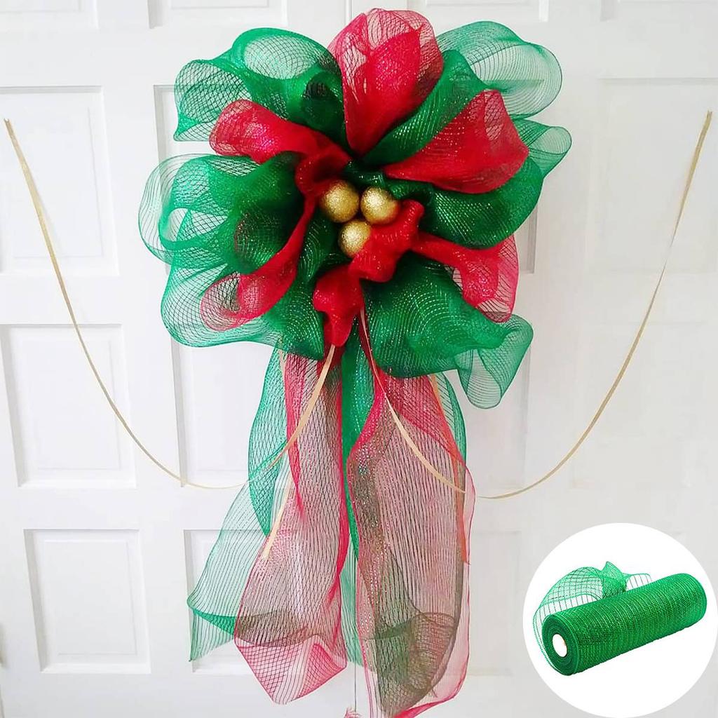 Christmas Mesh Tulle Roll Fabric Tree Pendant Merry Christmas Decor For Home 2025 Xmas Gifts DIY Craft Cristmas Navidad New Year