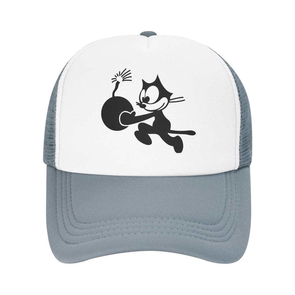 Retro Cartoon Comedy Felixed The Cat  Trucker Hats Trucker Cap Trucker Cap Adjustable Snapback Caps Mesh Baseball Caps