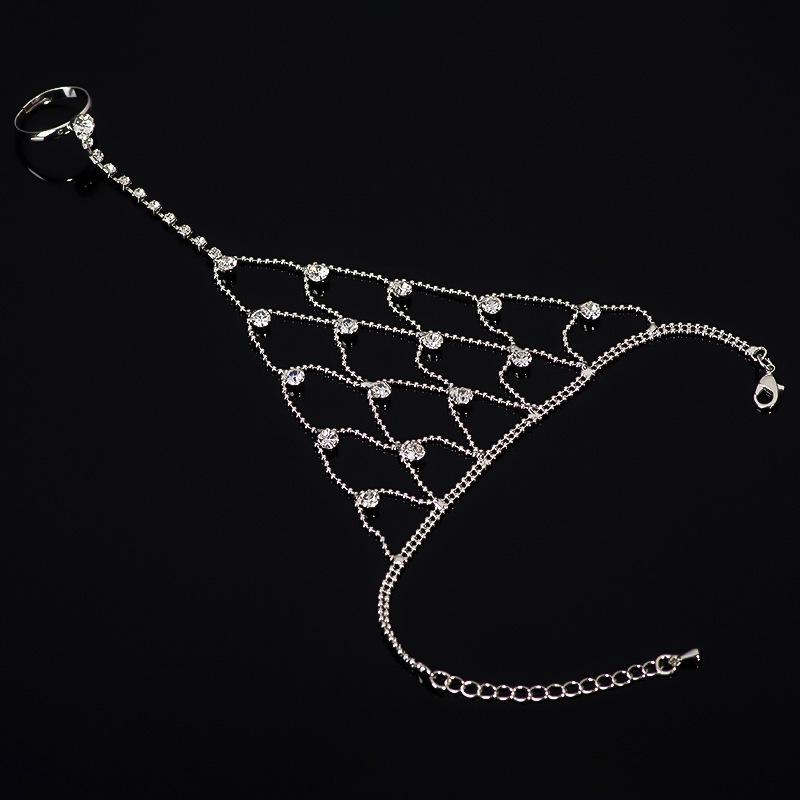 

Корейский модный женский сетчатый браслет B105 серебряный