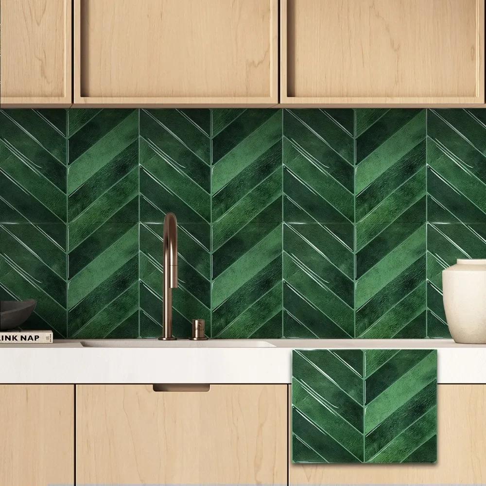 Langlebige Selbstklebende Peel and Stick Rückwand Spritzwassergeschützt 3D Tapete Ölbeständig 11,4" x 9" Klebefliese für Küche Badezimmer