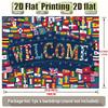 2D Global Country Flags Welcome Photo Booth Background Cloth