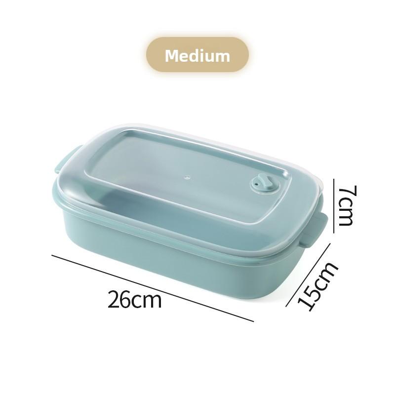 Kitchen Refrigerator Storage Box Microwave-safe Plastic Lunch Box for Fruits with Lid and Sealing Function
