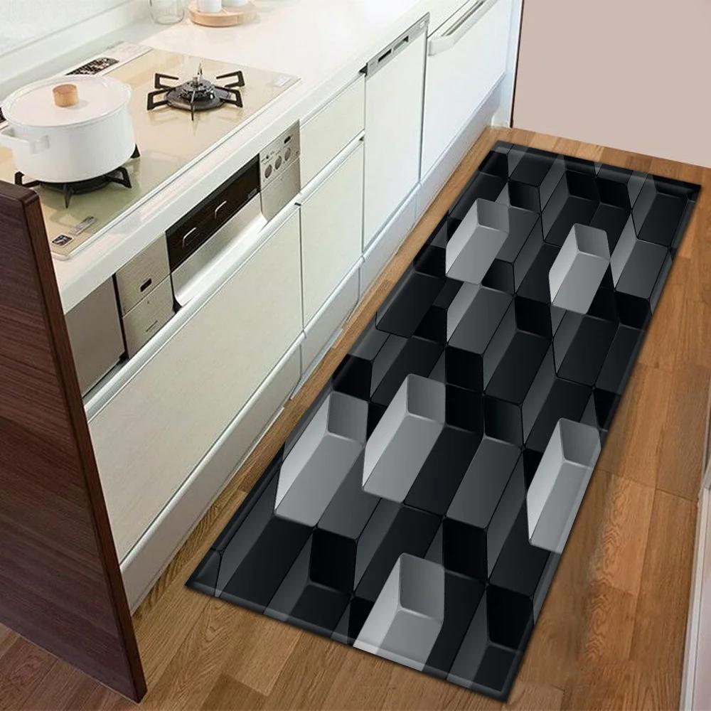 Modern Kitchen Doormat Decoration Bedroom Carpet Bathroom Anti-Slip Floor Home Balcony Hallway Long Rug Bedside Living Room Mat