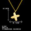 European and American popular glossy English letter necklace autumn and winter niche versatile high-end sense does not fade titanium steel necklace