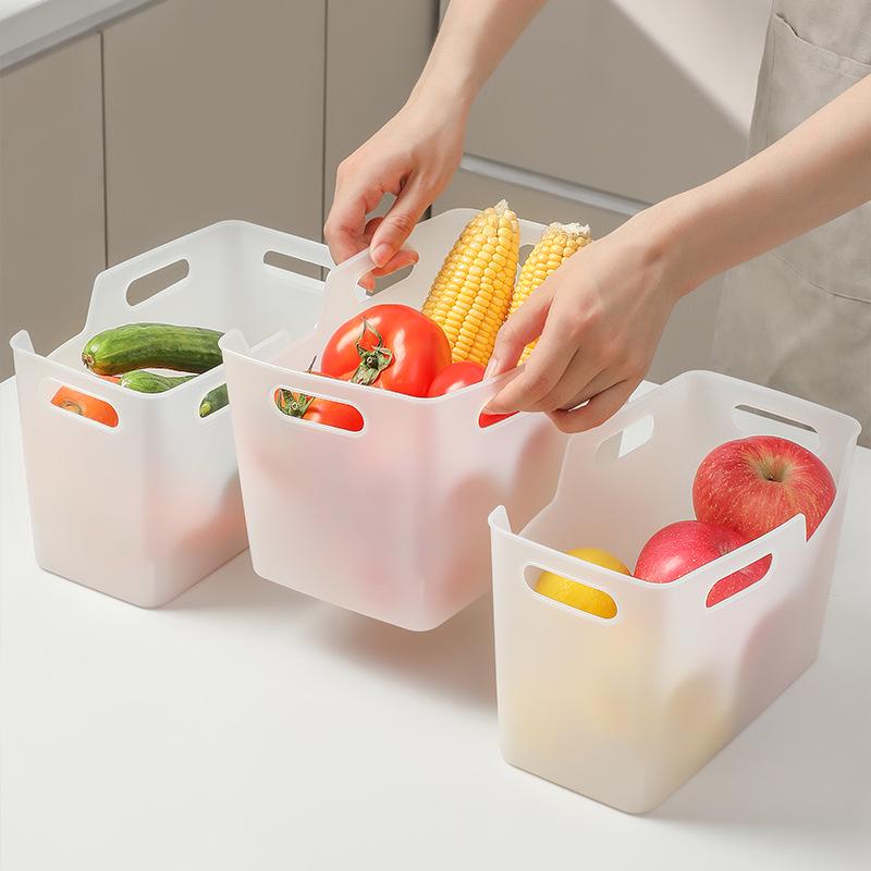 Large Handheld Refrigerator Storage Basket for Fruits and Vegetables
