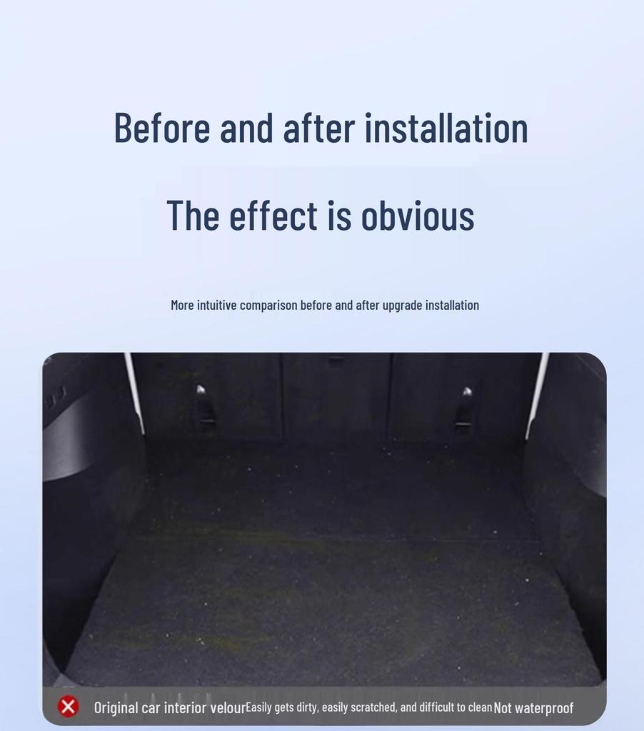 Tesla Model Y Trunk Mat Set: TPE Front & Rear Liners, Interior Custom Accessories