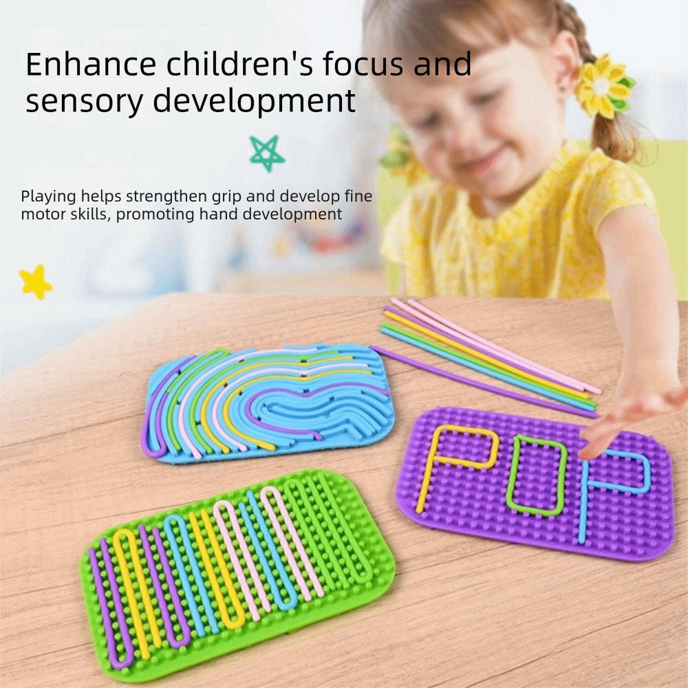 New Silicone Sensory Activity Board Double Sided Screen-Free Silicone Fidget Safe Silicone Calm Down Travel